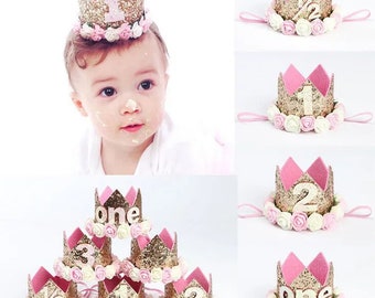 Number 1 Crown | First birthday party crown | Girls hair accessories | Birthday girl | First birthday |Cake smash | Birthday hat