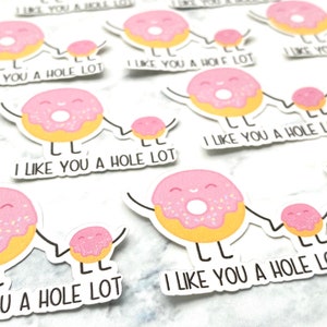 Pink Donut Sticker, Rhinestone Stickers