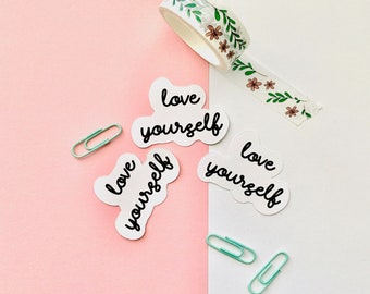 Love yourself sticker - Die cut sticker - Self care sticker - Self care - Cute sticker - Water bottle sticker - Laptop sticker - Sticker