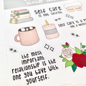 Self Care Stickers - Self Care Sticker Sheet - Sticker Sheet - Self ...