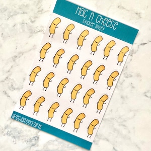 Mac & Cheese stickers - Planner stickers - Cute stickers - Bullet journal stickers