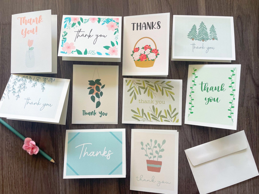 Thank You Cards - Greeting Card Pack - Cute Greeting Cards - Thank You ...