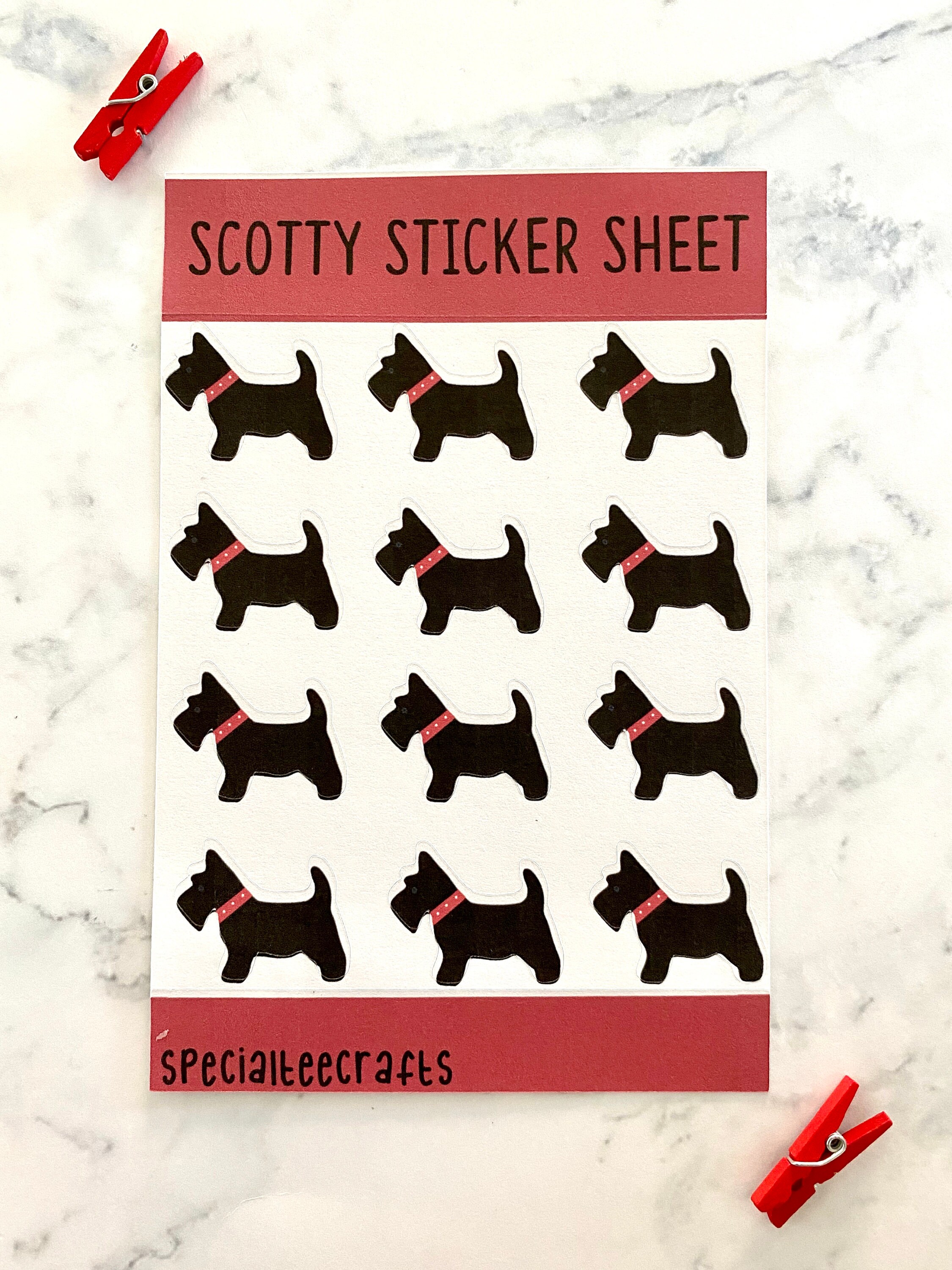 Scotty✨:Sticker Sheet ScottyDog Circle T Scotty Dog Sticker Sheet - Scotty Dog Stickers - Etsy