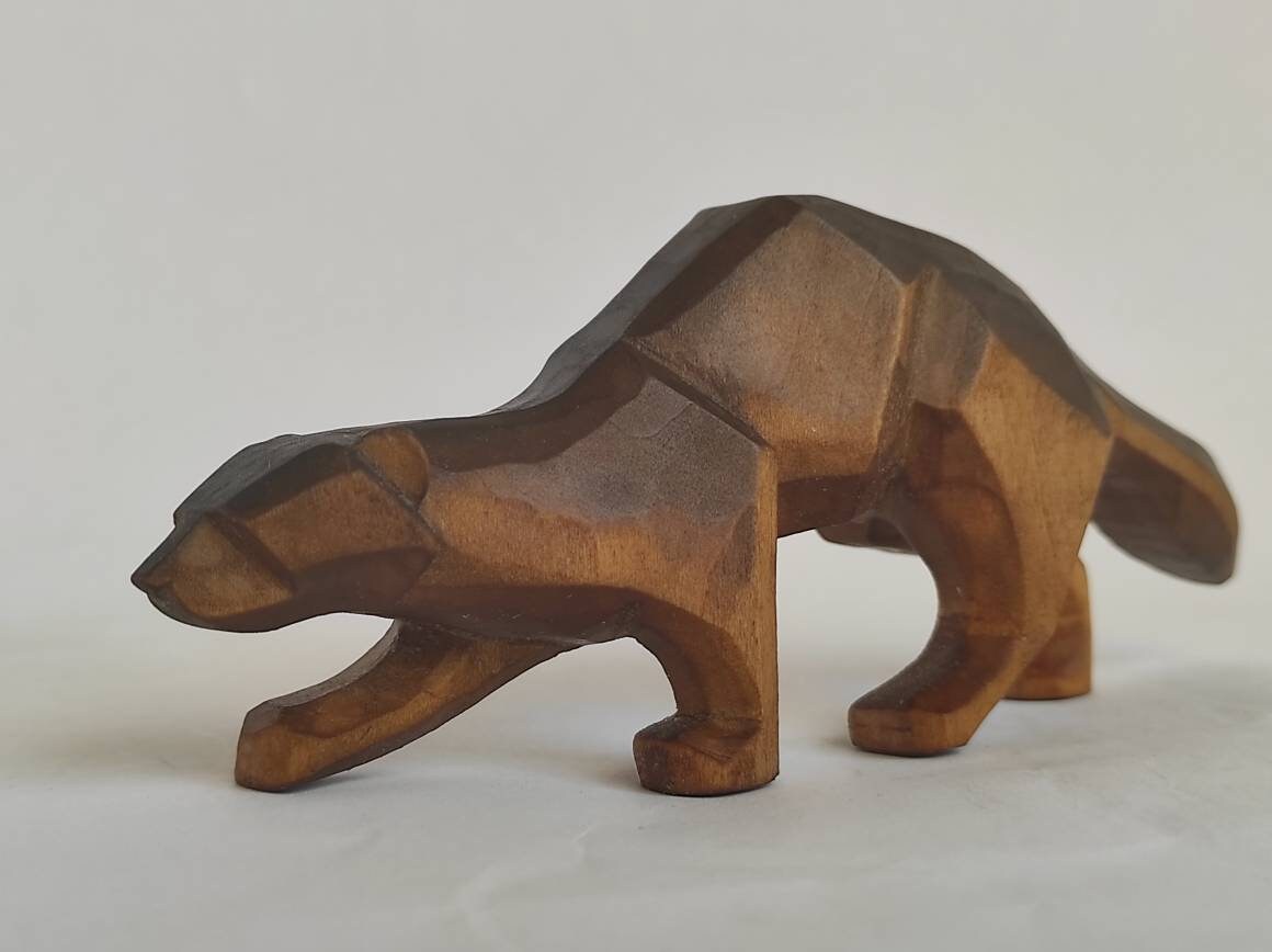 Hand Carved Ferret Etsy