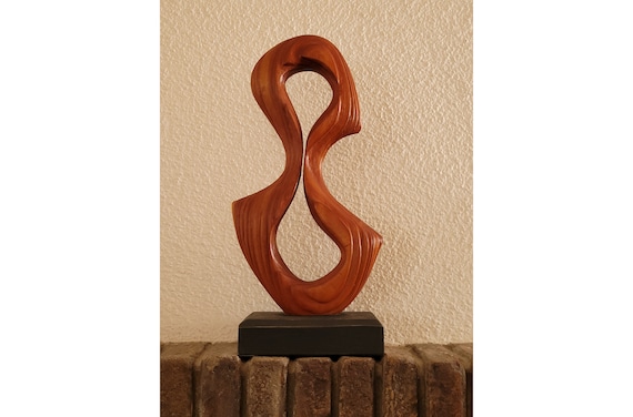 抽象的な木彫り - Etsy 日本