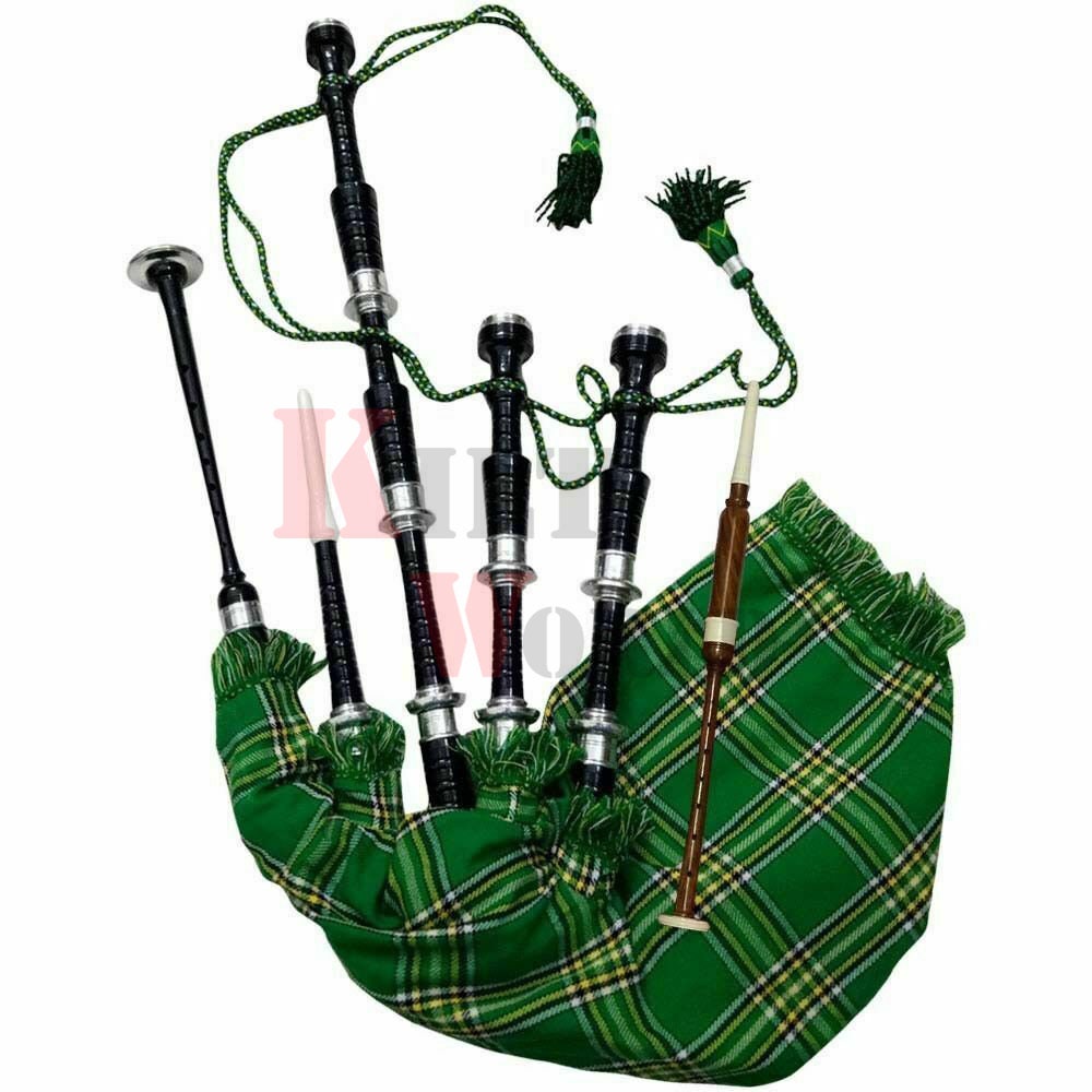 Great Highland Bagpipes Silver Amounts/Scottish Bagpipe with Hard Case/chanter 