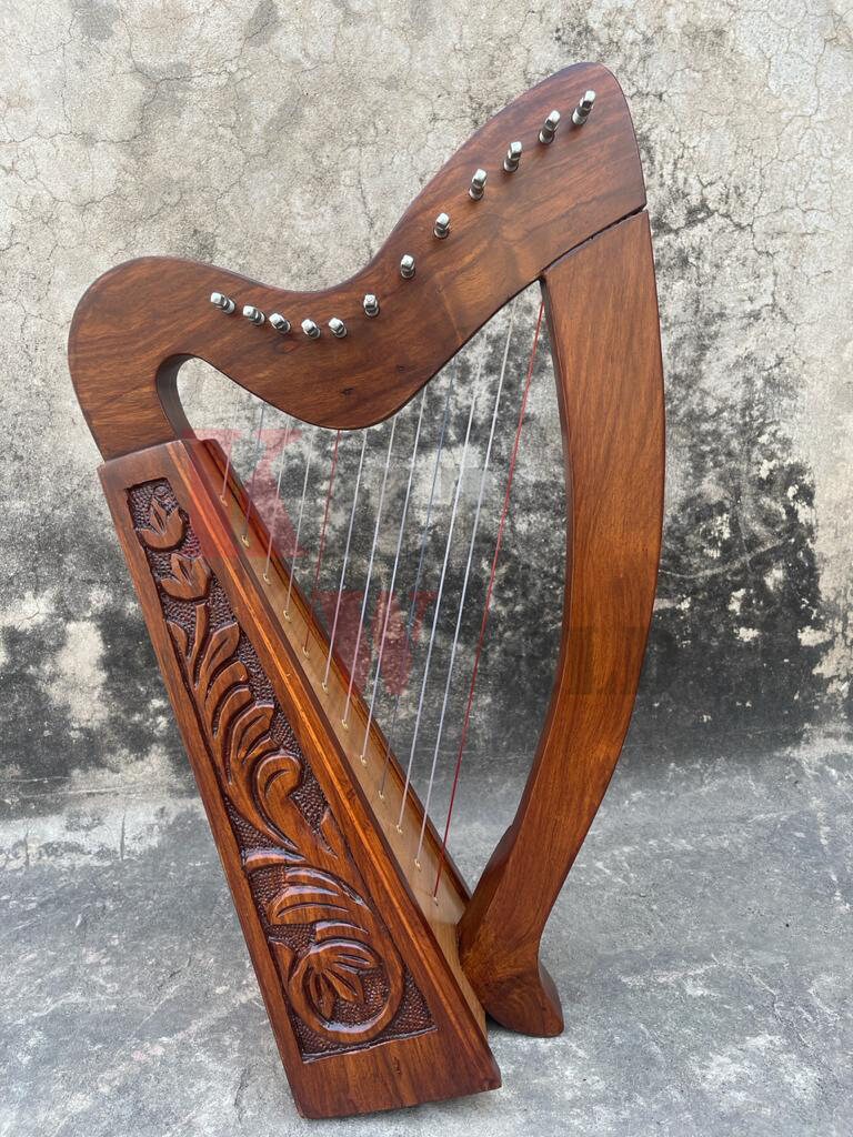 Irish harpe celtique 12 cordes Sheesham/aigue Rose Wood Housse de transport gratuite 