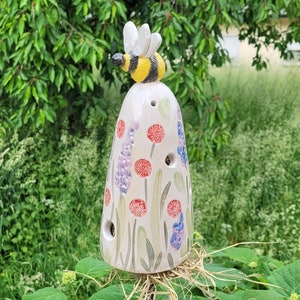 Insect hotel, bumblebee house, ceramic and handmade, frost-proof fired, an eye-catcher for every garden, special gift idea