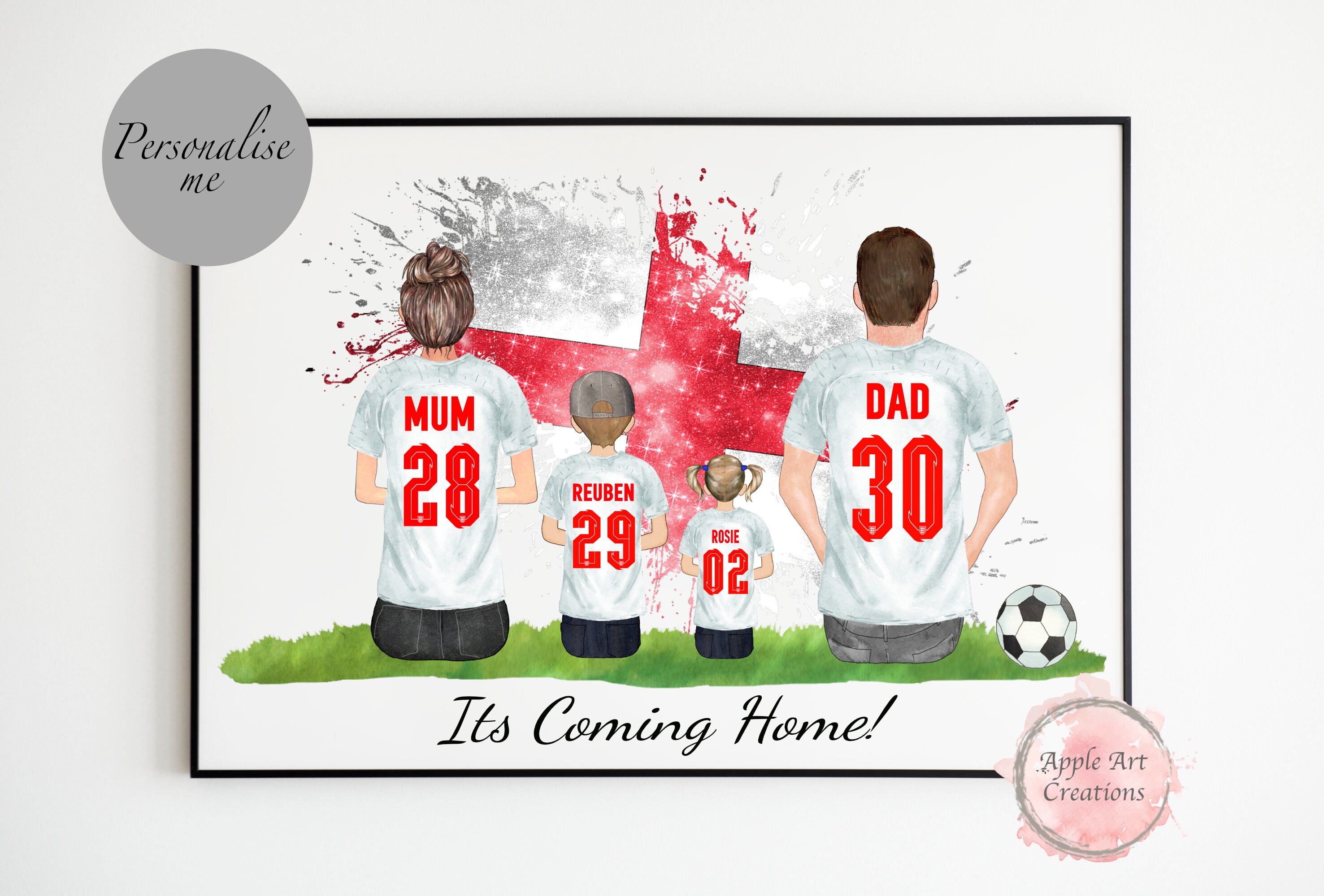 Details about   Personalised Christmas Gifts Dad Daddy Father Him Framed Best Card Football 