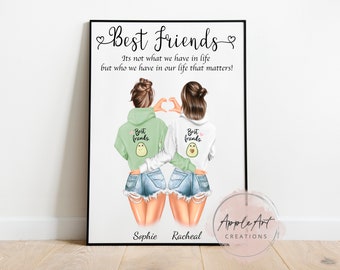 Custom Print, Best Friend Print, Sister Gift, Christmas gifts, Gifts for her, Birthday gifts