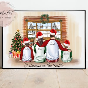 Family Christmas Print, Personalised prints, Family Xmas prints, Christmas Keepsake, Christmas Decor