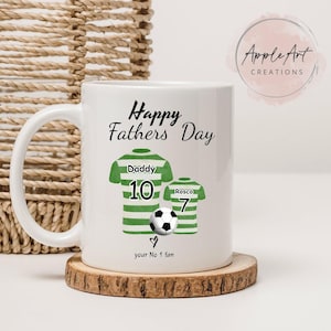 Fußballbecher für Papa, glücklicher Vatertagsvater, individuelles Geburtstagsgeschenk, personalisierter Papa