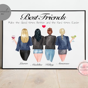 Regalo personalizzato per i migliori amici, BFF, Amici