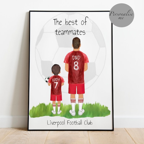 Personalised Football Dad Gifts Fathers Day Gift Ideas Etsy