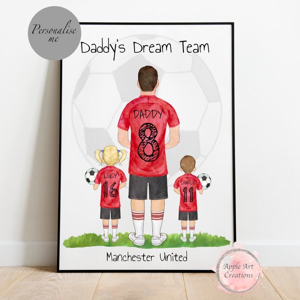 Personalised Football, Dad Gifts, Fathers day, Gift ideas, Daddy and me, Christmas Gifts