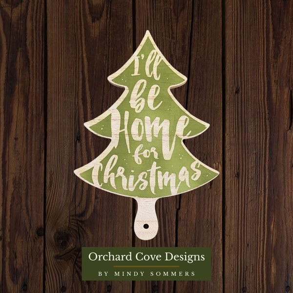 HOME FOR CHRISTMAS Decorative Cutting Board