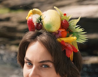 Fruit headpiece Tropical fruits headpiece Carmen miranda costume