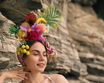 Chapeau banane chiquita Carmen Miranda chapeau à fruits Coiffe à fruits