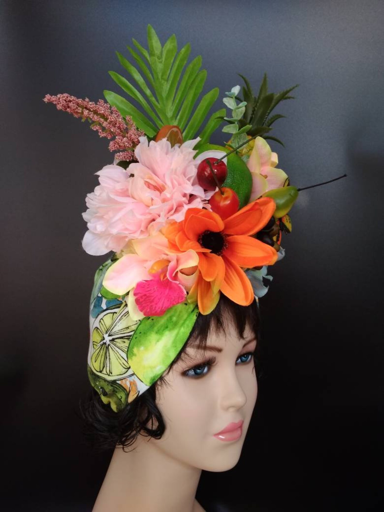 Fruit headdress for women Carmen Miranda turban Tropical Etsy