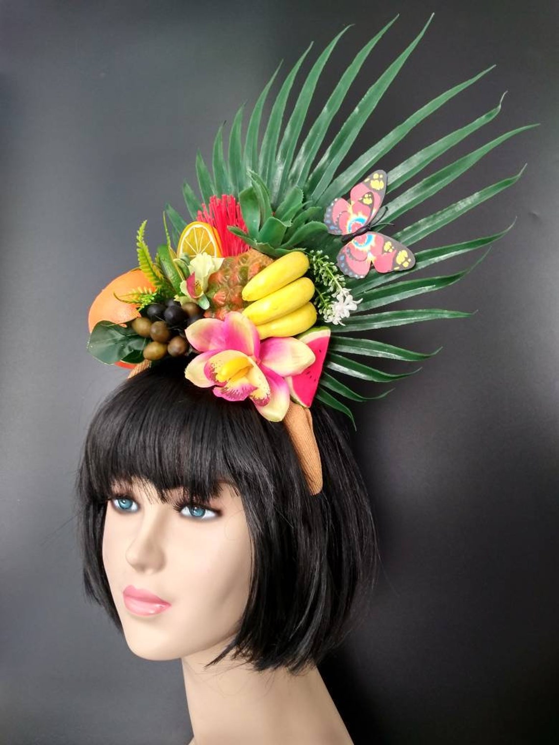 Fruit crown Fruit headpiece Tropical headdress Etsy