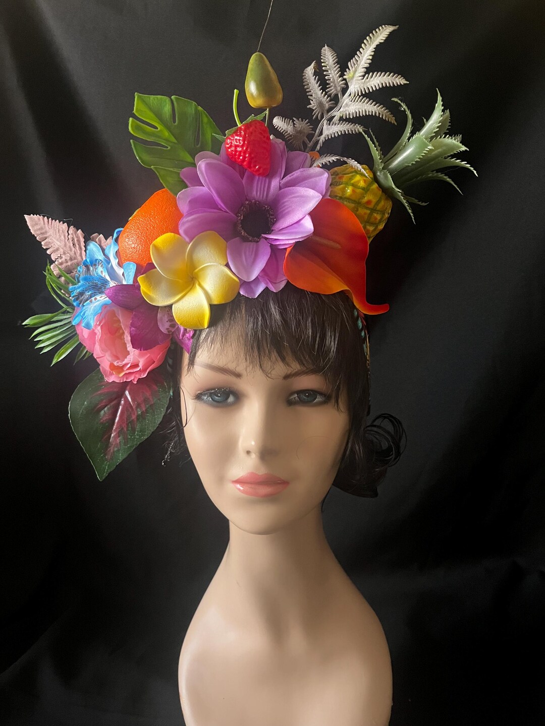 Tropicana Outfit Tropical Fruits Headpiece Fruit Fascinator Tiki tropicana-outfit-tropical-fruits-headpiece-fruit-fascinator-tiki