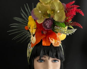 Tutti frutty hat adult Tropical fruits hat Carmen Miranda costume Chiquita banana hat