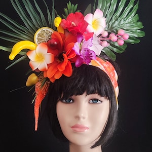 Tropical fruit headpiece Carmen miranda costume Chiquita banana hat