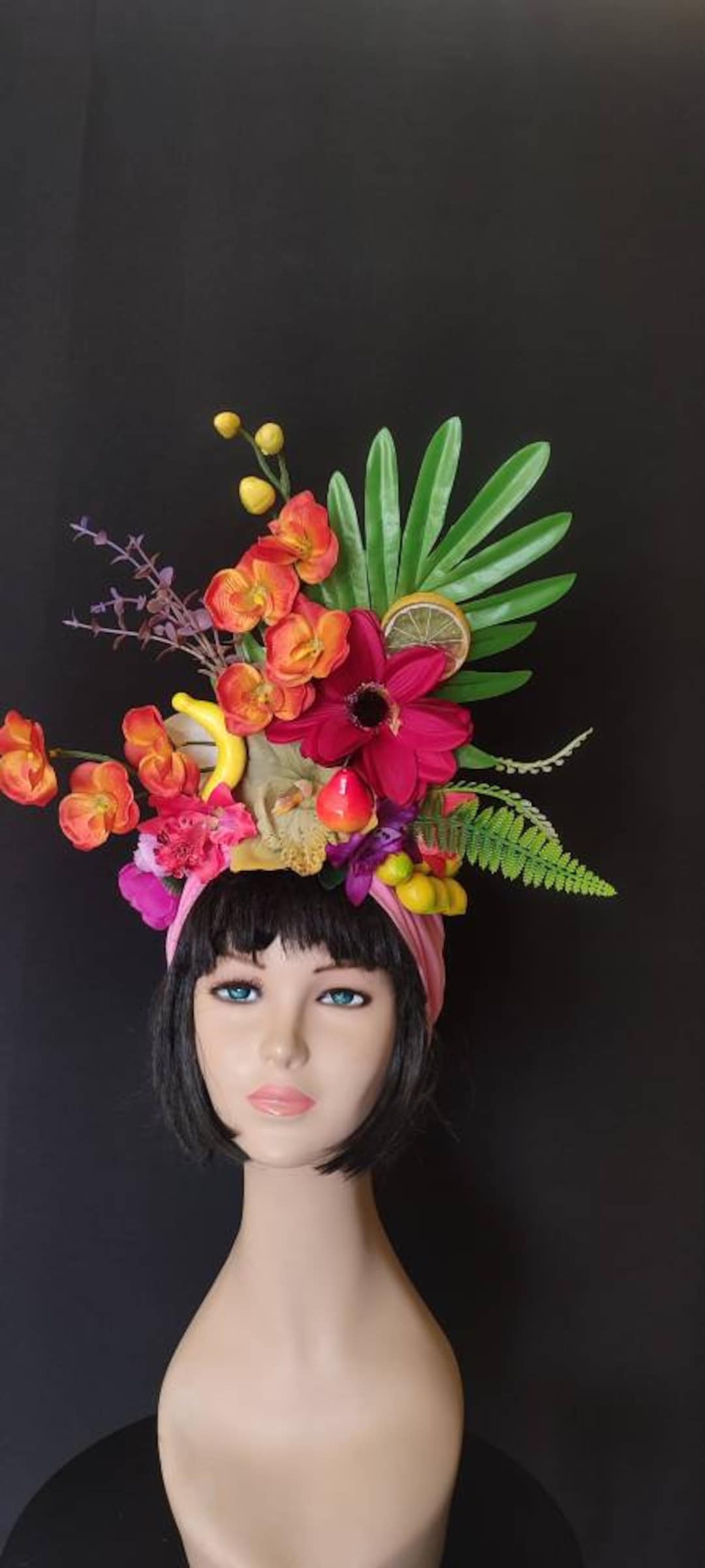 Carmen Miranda Fruit Hat Tropical Fruits Turban Tropical Etsy
