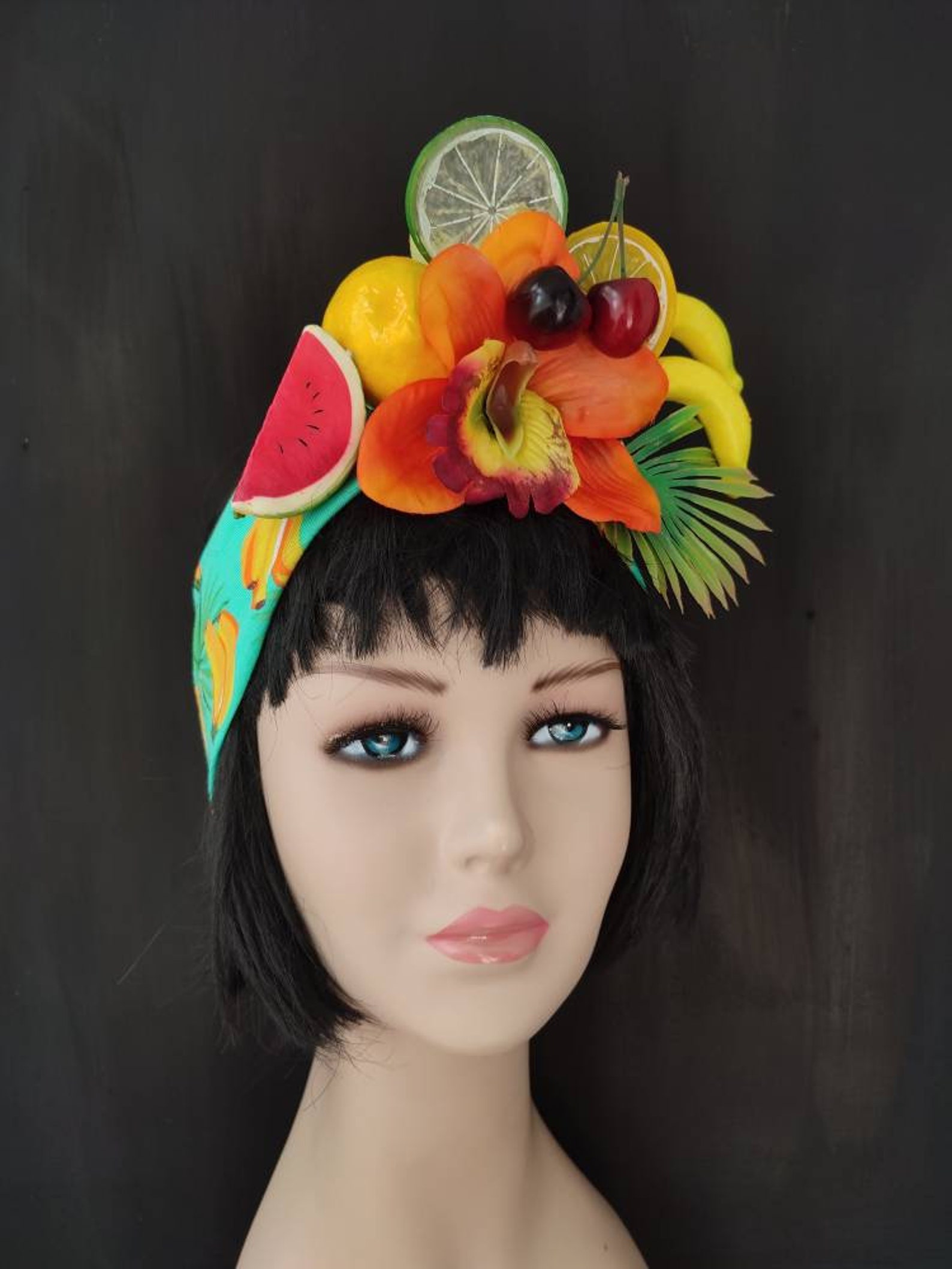 Banana fruit headband Carmen miranda headpiece Fruit headpiece Etsy