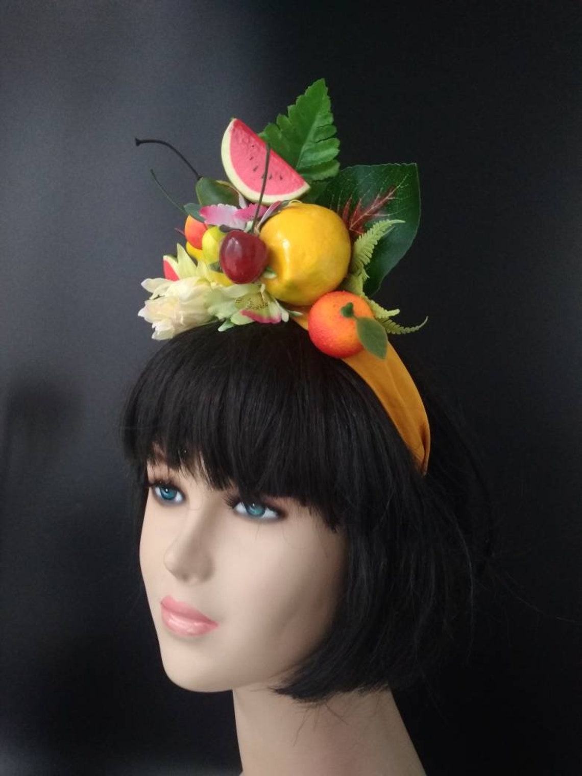 Fruit headpiece Tropical fruits headband Carmen miranda style Etsy