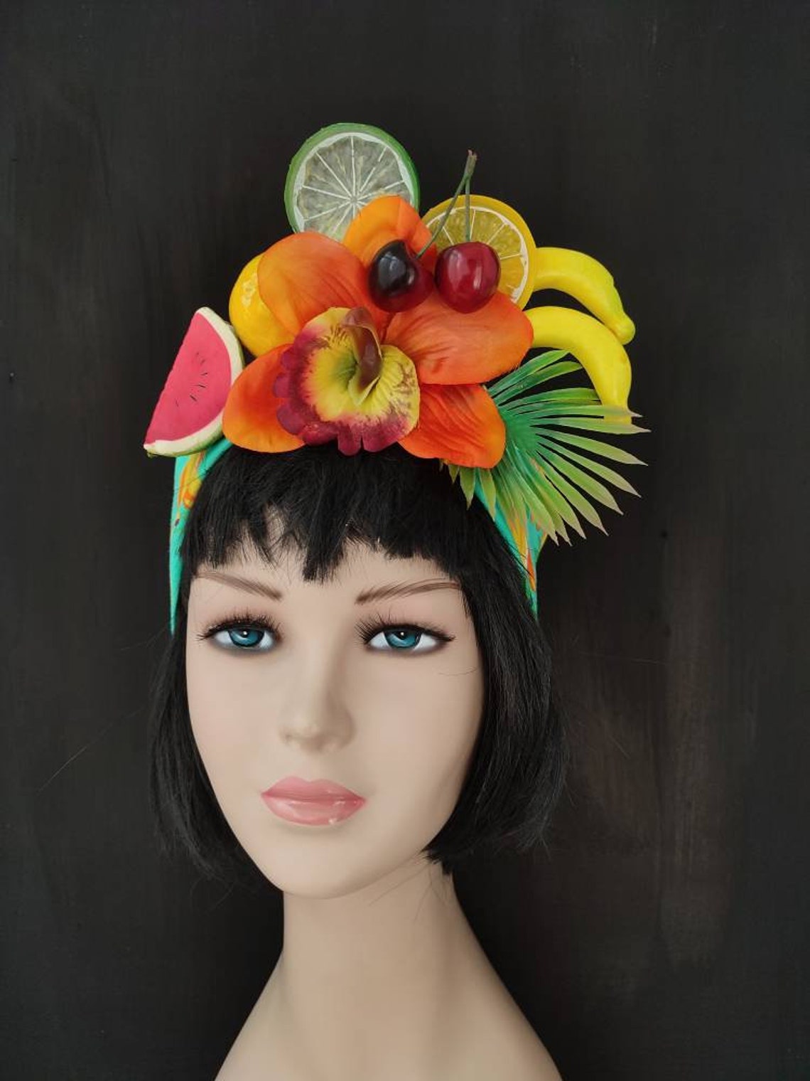 Banana fruit headband Carmen miranda headpiece Fruit headpiece Etsy