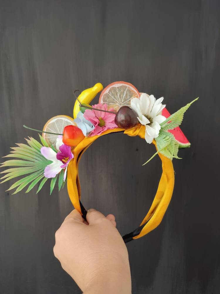 Tropical fruit headpiece Fruit fascinator Carmen miranda style | Etsy
