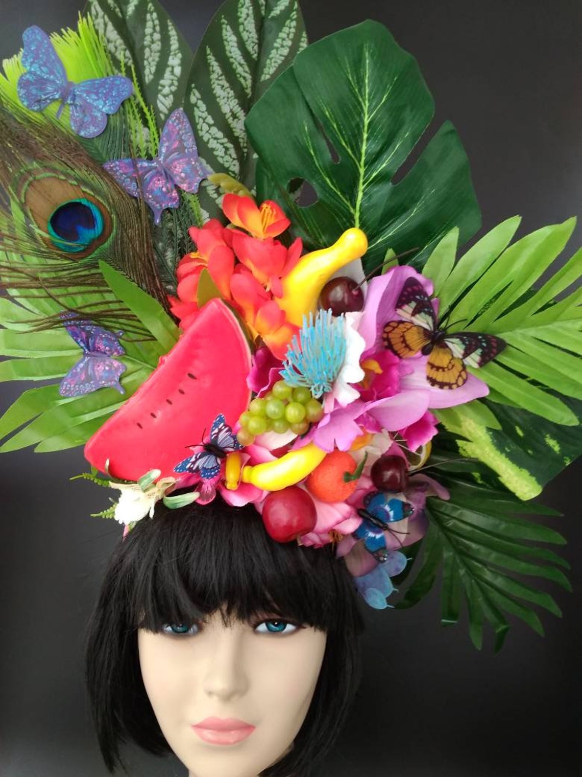 Tropical headdress for women Fruit headpiece Carmen Miranda | Etsy