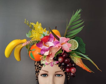 Tropical Turban Carmen Miranda Hat Chiquita Banana Costume | Etsy