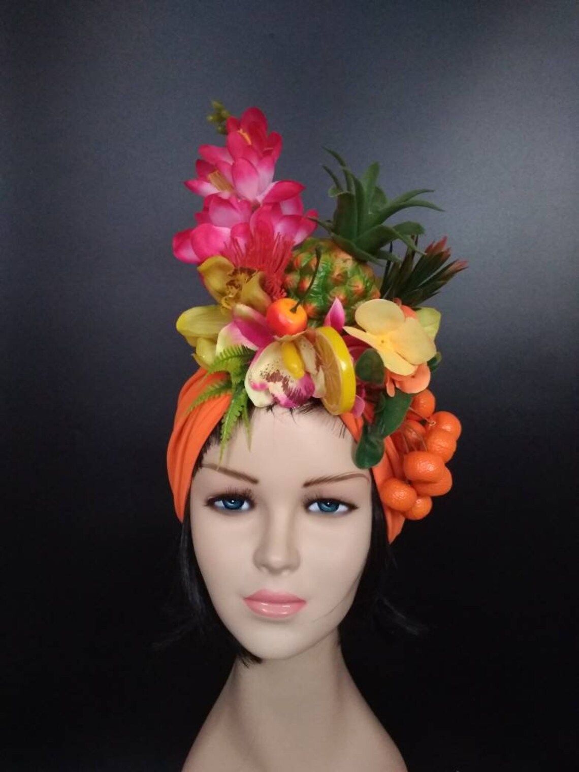 Carmen Miranda costume Fruit hat Tropical fruits turban Etsy