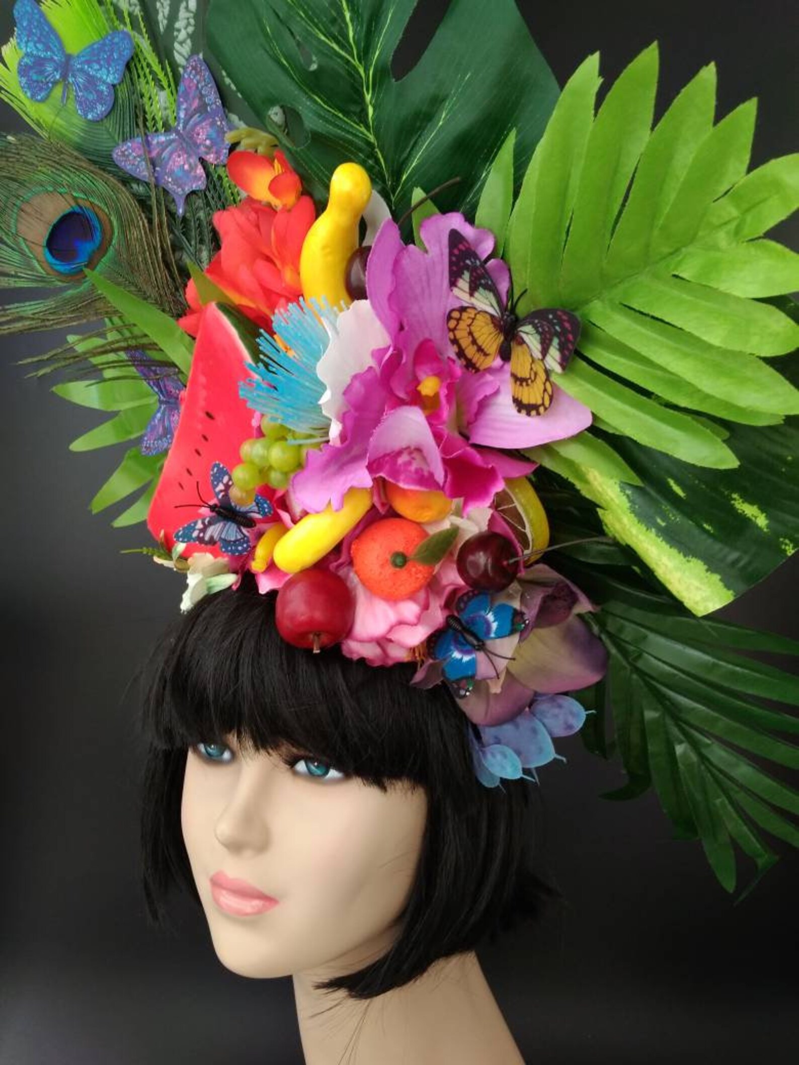 Tropical headdress for women Fruit headpiece Carmen Miranda | Etsy