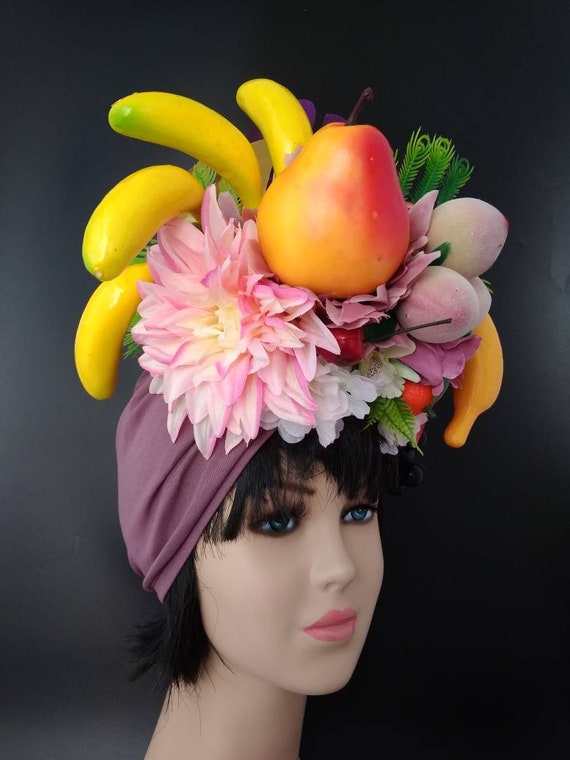 Fruit hat Carmen Miranda costume Fruit turban Fruit headdress | Etsy