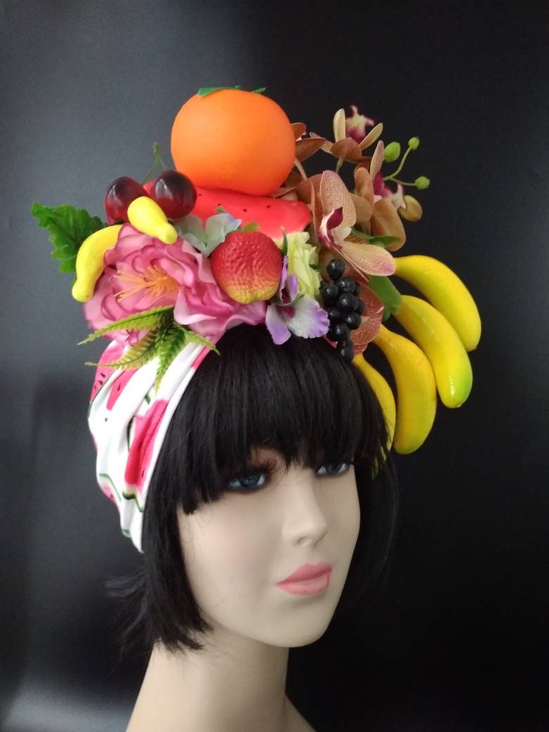 Carmen Miranda turban for women Fruit hat Chiquita banana hat Etsy