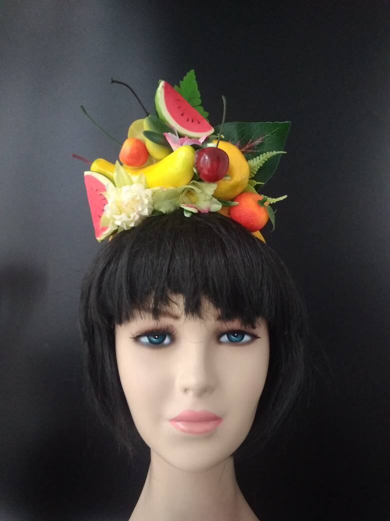 Fruit headpiece Tropical fruits headband Carmen miranda style Etsy