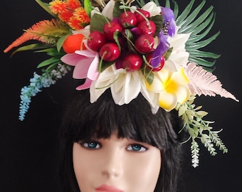 Tropical fruit headpiece Fruit headband Carmen Miranda costume Delivery from Greece