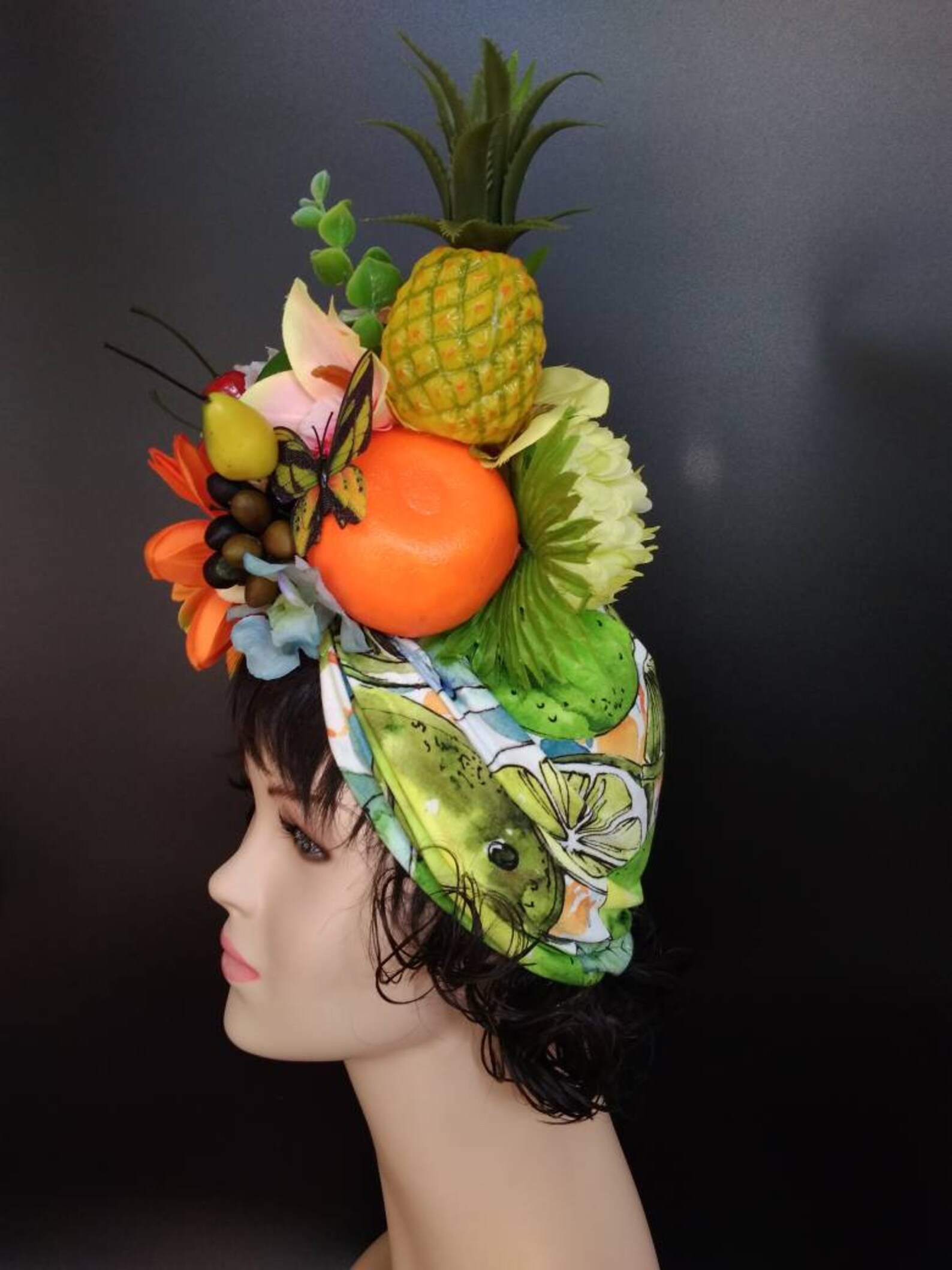 Fruit headdress for women Carmen Miranda turban Tropical Etsy