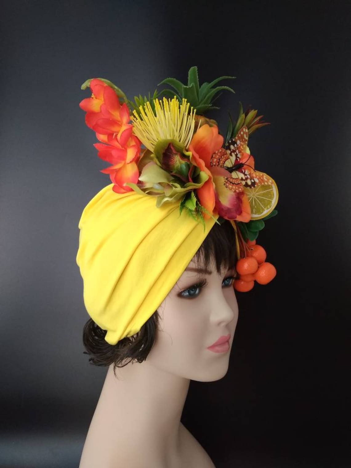 Carmen Miranda Fruit hat Tropical fruits turban Tropicana Etsy