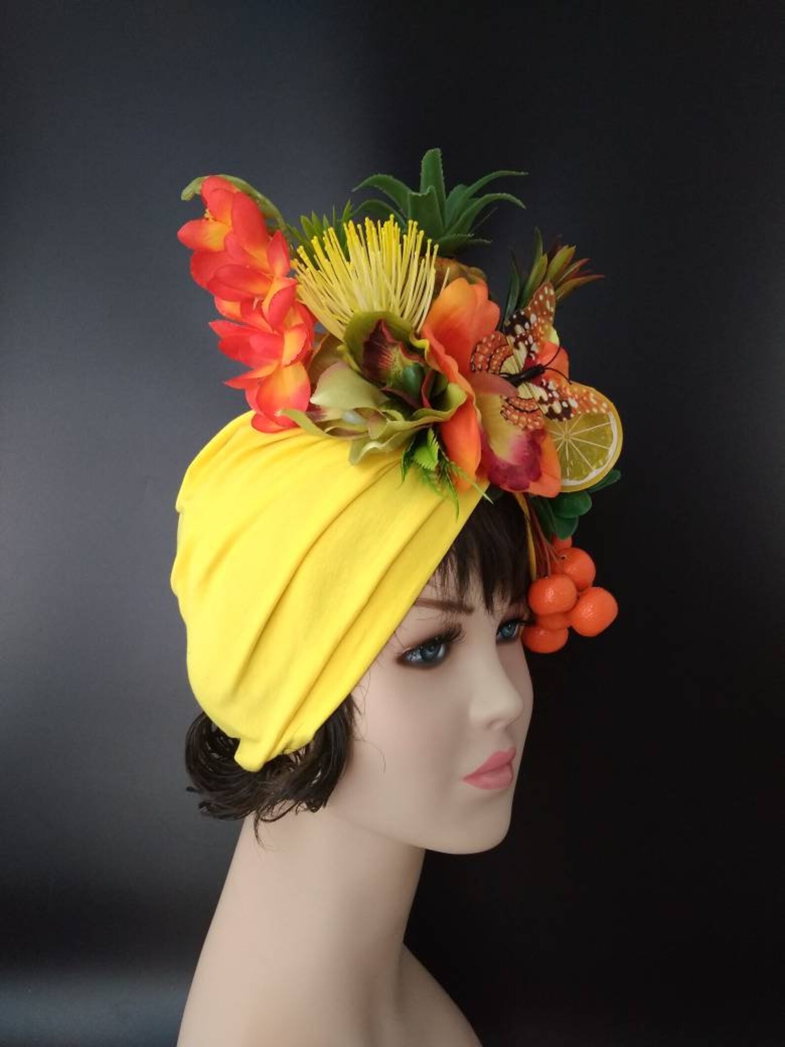 Carmen Miranda Fruit hat Tropical fruits turban Tropicana Etsy
