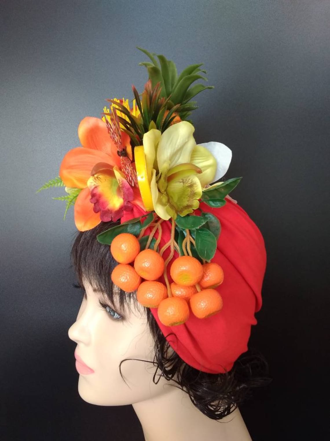 Carmen Miranda Fruit hat Tropical fruits turban Tropicana Etsy