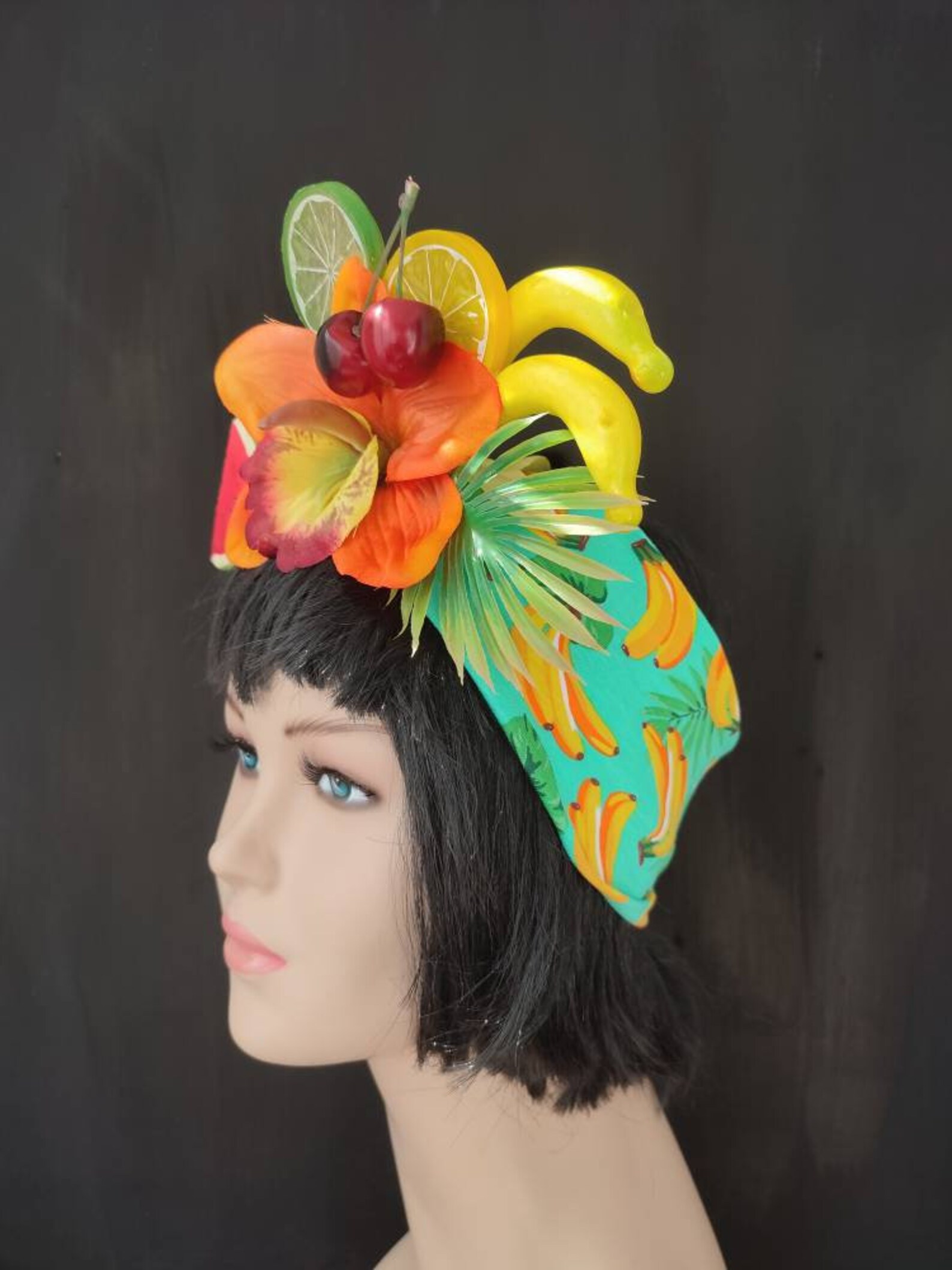 Banana fruit headband Carmen miranda headpiece Fruit headpiece Etsy