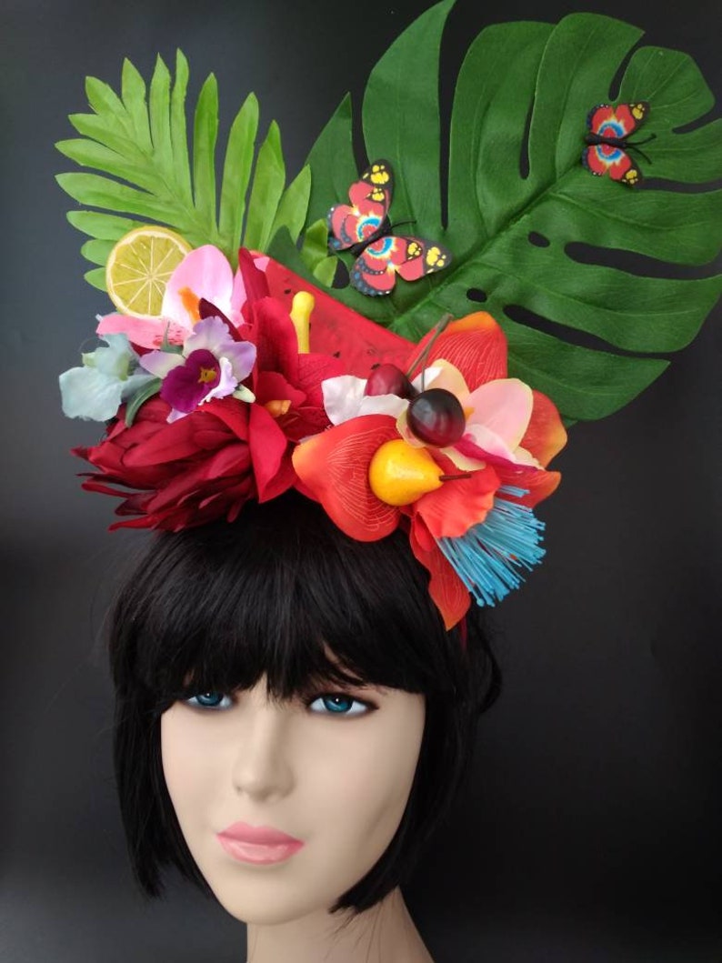 Tropical headpiece Fruit fascinator for women Carmen Miranda | Etsy