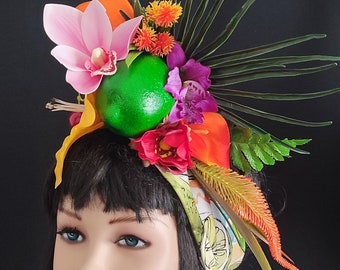 Tropical fruits headband Carmen miranda headband Fruit headpiece Chiquita banana costume for women Delivery from USA