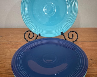 Fiesta Vintage 13" CHOP PLATE in Cobalt or Turquoise Vintage Fiestaware Large Meat Platter
