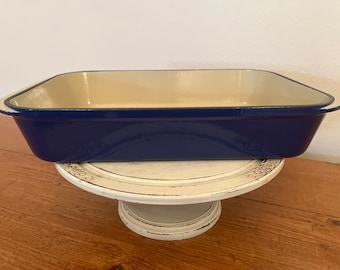 Le Creuset #40 LARGE ROASTING or LASAGNA Cast Iron Pan - Cobalt Blue