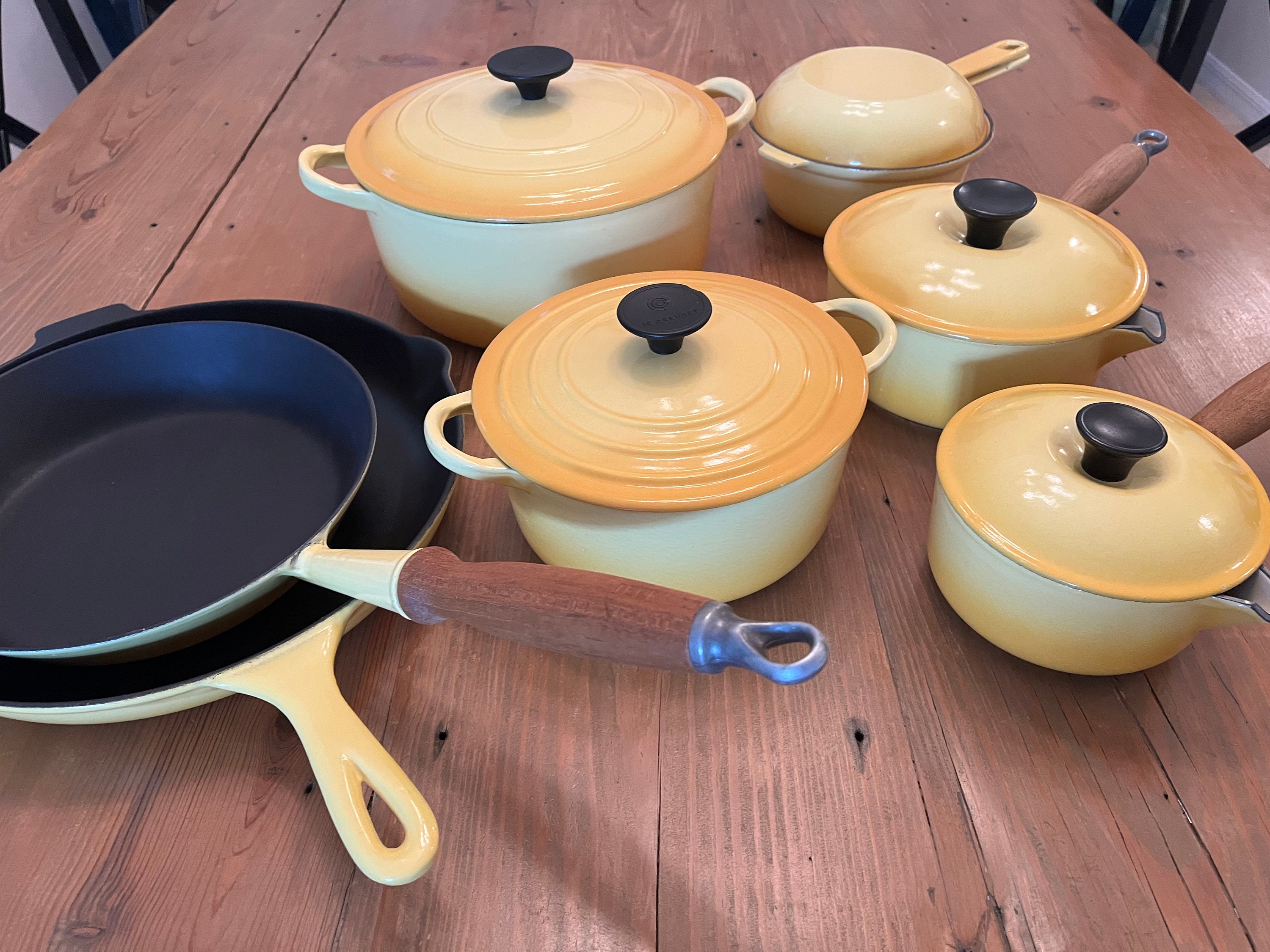 Le Creuset QUINCE HONEY YELLOW 12 Piece Set Etsy